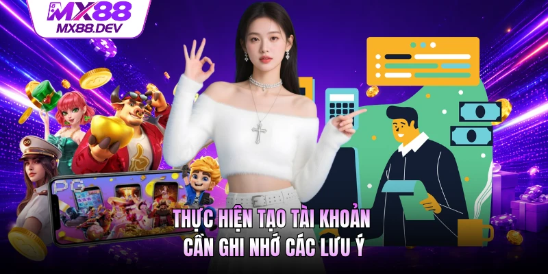 Thực hiện tạo tài khoản cần ghi nhớ các lưu ý